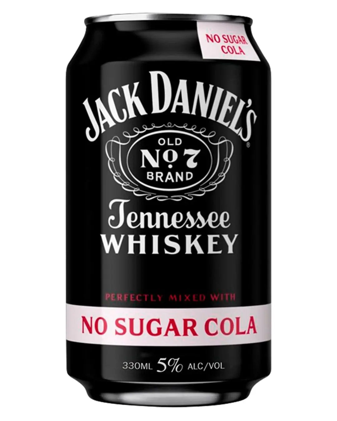 Jack Daniel's Whiskey & Zero Sugar Cola Premix Can, 330 ml Ready Made Cocktails