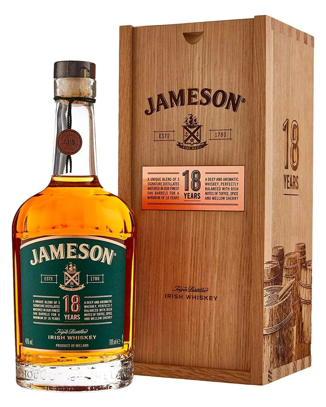 Jameson 18 Year Old Irish Whiskey, 70 cl Whisky 5011007015381