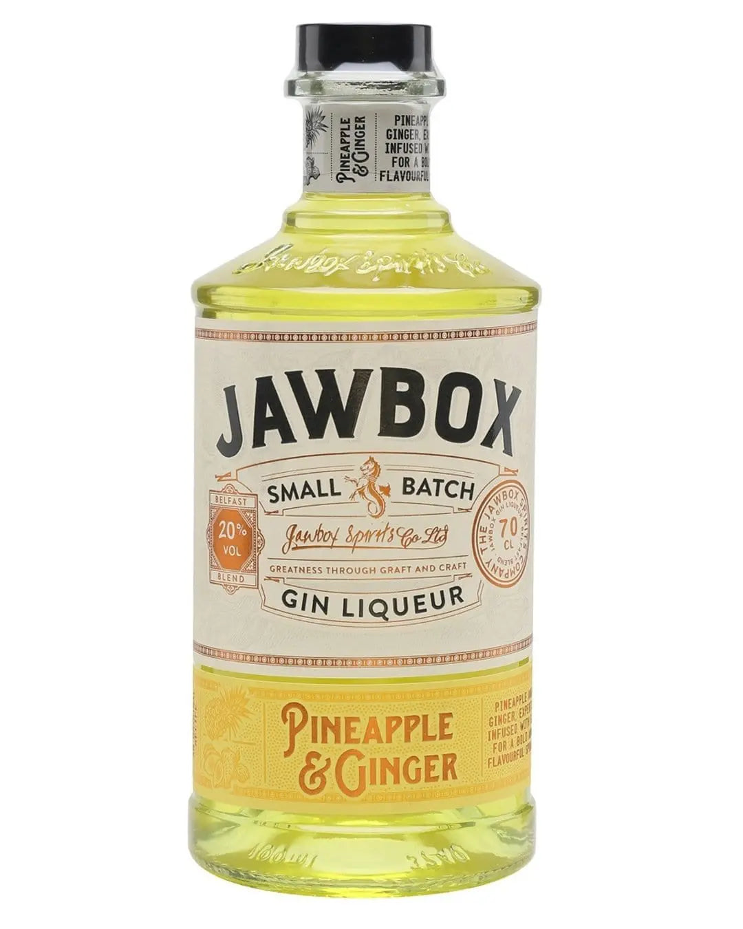 Jawbox Pineapple & Ginger Gin Liqueur, 70 cl Gin 5060434130624