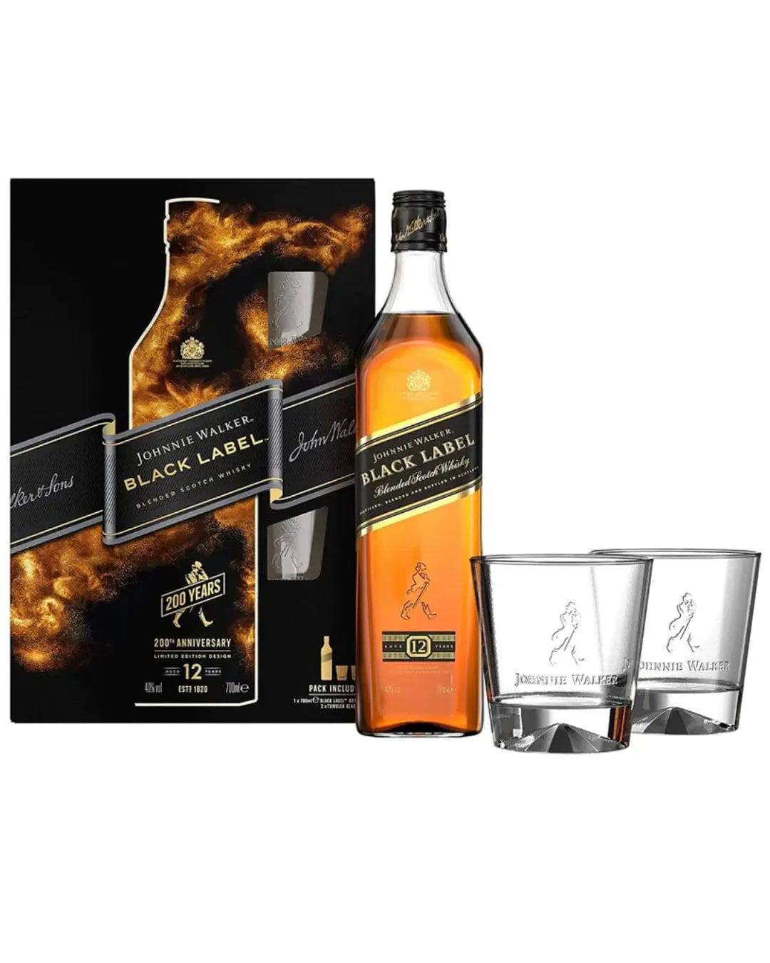 Johnnie Walker Black Label 200th Anniversary Gift Pack, 70 cl Whisky