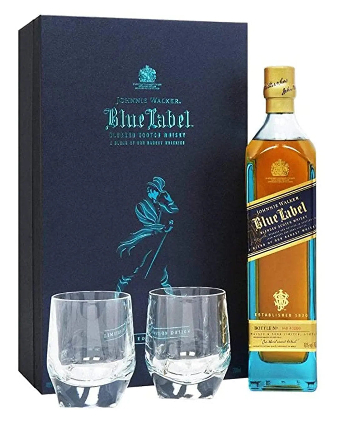 Johnnie Walker Blue Elite Gift Set with Two Glasses Whisky, 75 cl Whisky 5000267112411