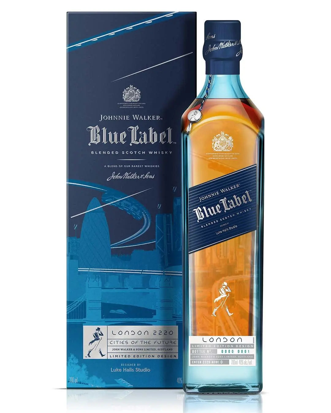 Johnnie Walker Blue Label Cities of The Future London 2220, 70 cl Whisky