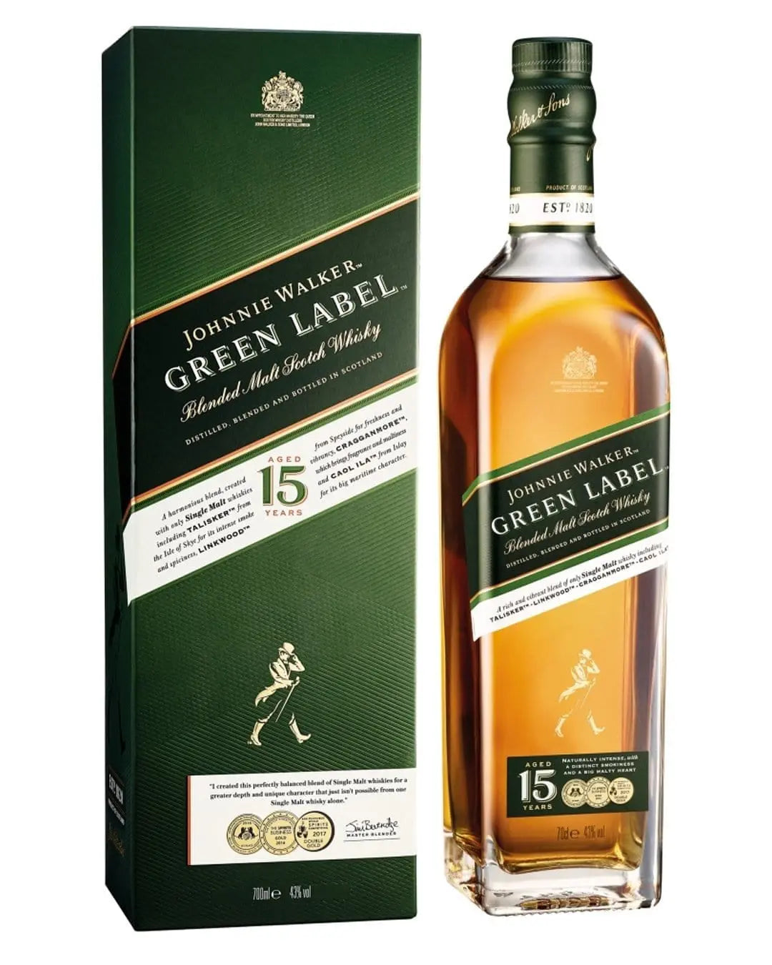 Johnnie Walker Green Label Whisky, 70 cl Whisky 5000267134710