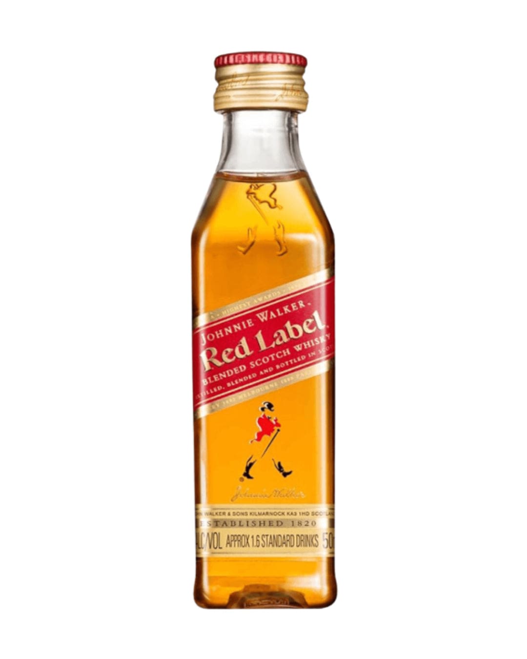 Red Label Mini Johnnie Walker Red Label Miniature, 5 cl – The Bottle Club