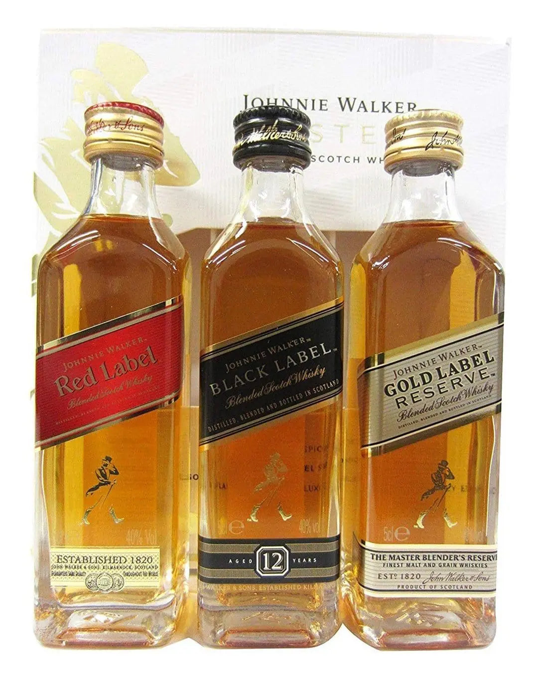 Johnnie Walker Taster Whisky Miniature Gift Set, 3 x 5 cl Spirit Miniatures