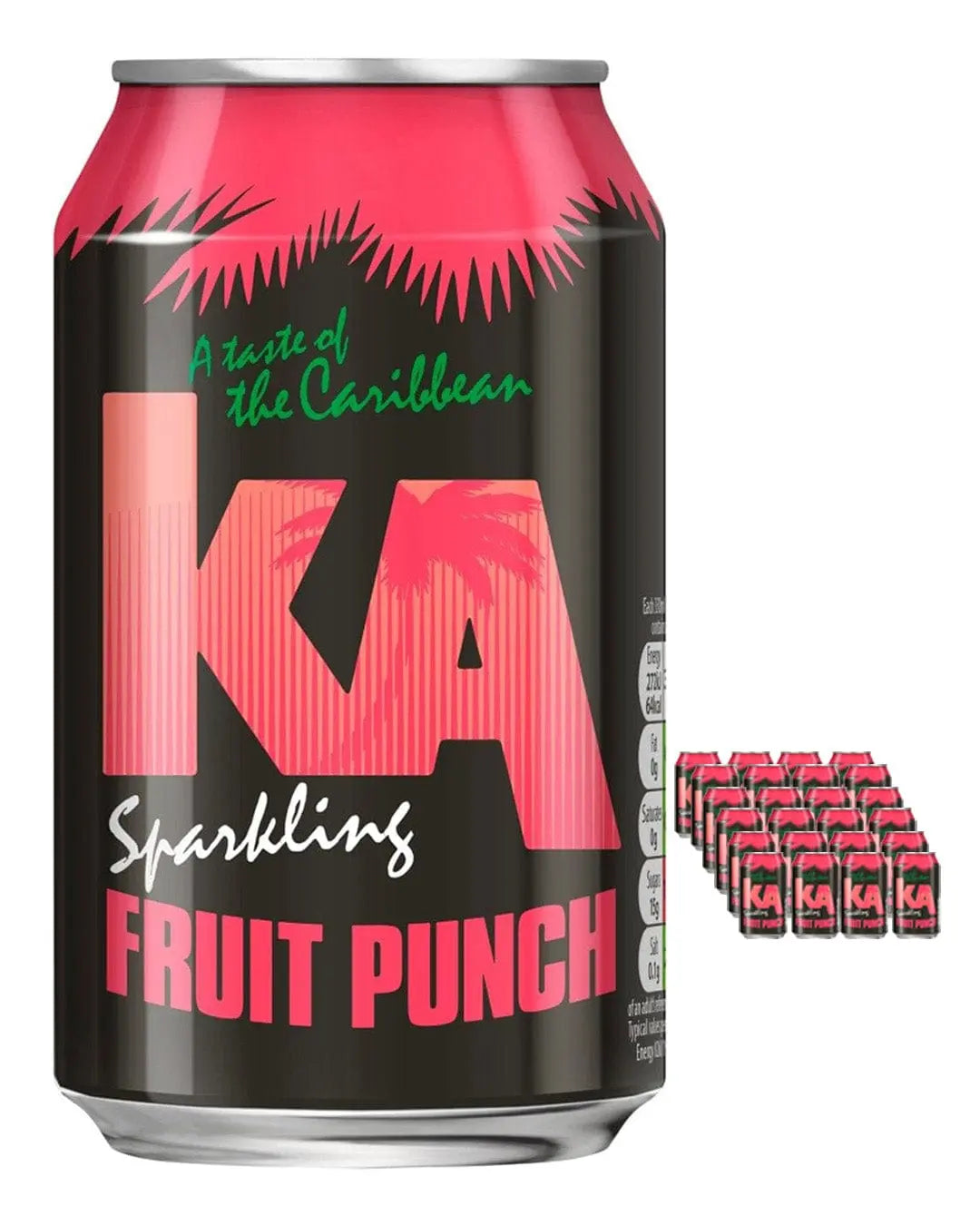 KA Sparkling Fruit Punch Fizzy Drink Multipack, 24 x 330 ml Soft Drinks & Mixers