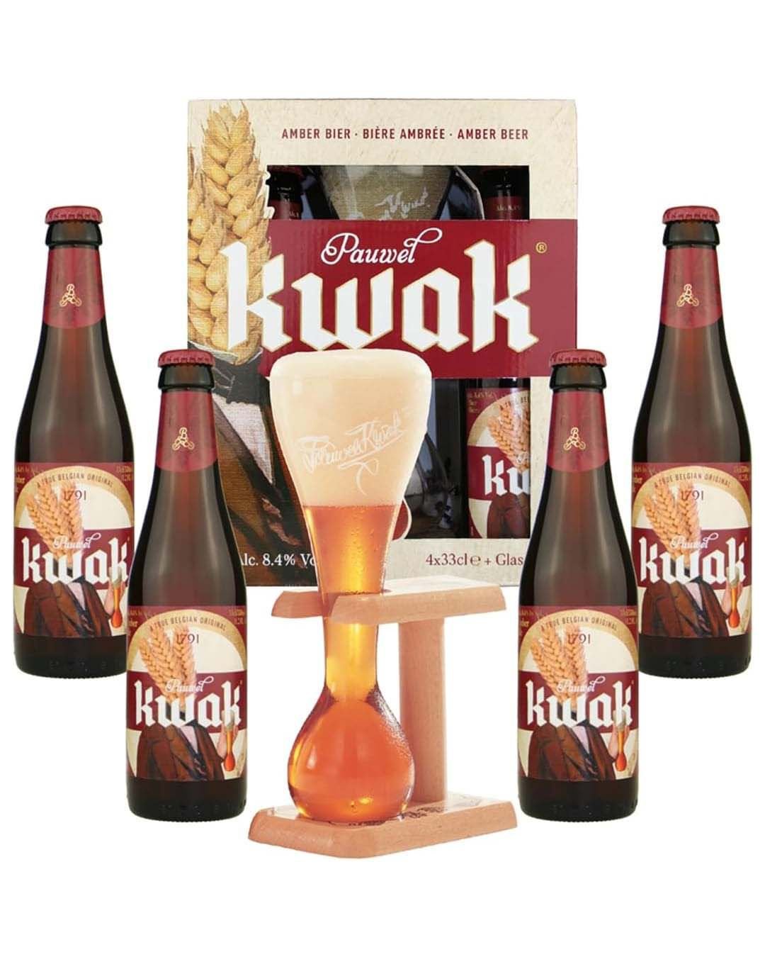 Kwak Amber Beer Glass Gift Pack, 4 x 330 ml beer