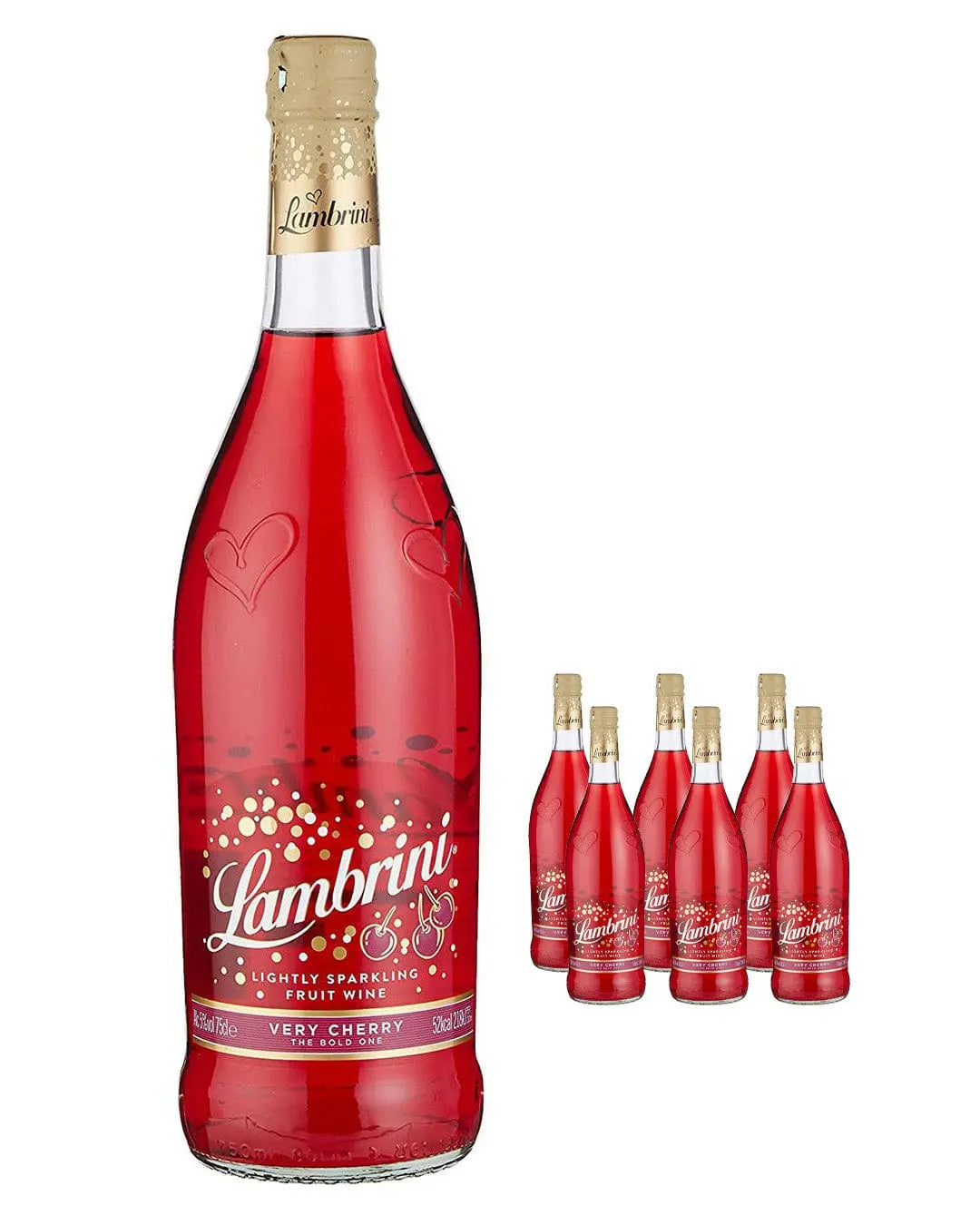 Lambrini Very Cherry Slightly Sparkling Fruit Wine Case, 6 x 75 cl Wine Cases