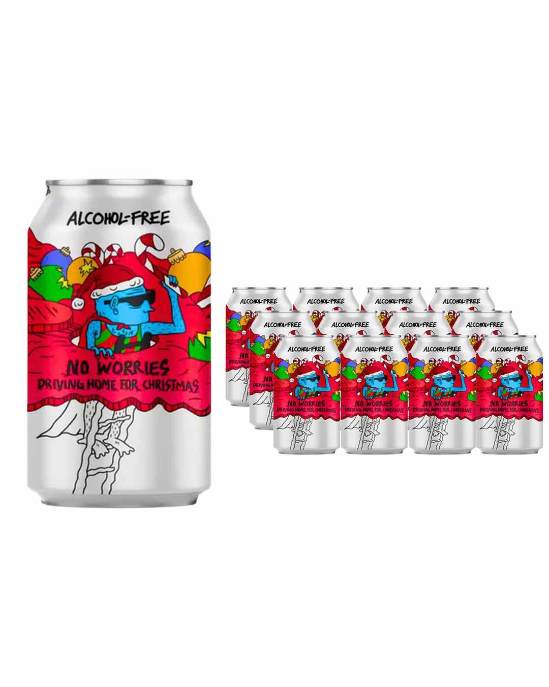 Lervig No Worries Driving Home For Christmas Low Alcohol Beer Can Multipack, 12 x 330 ml beer
