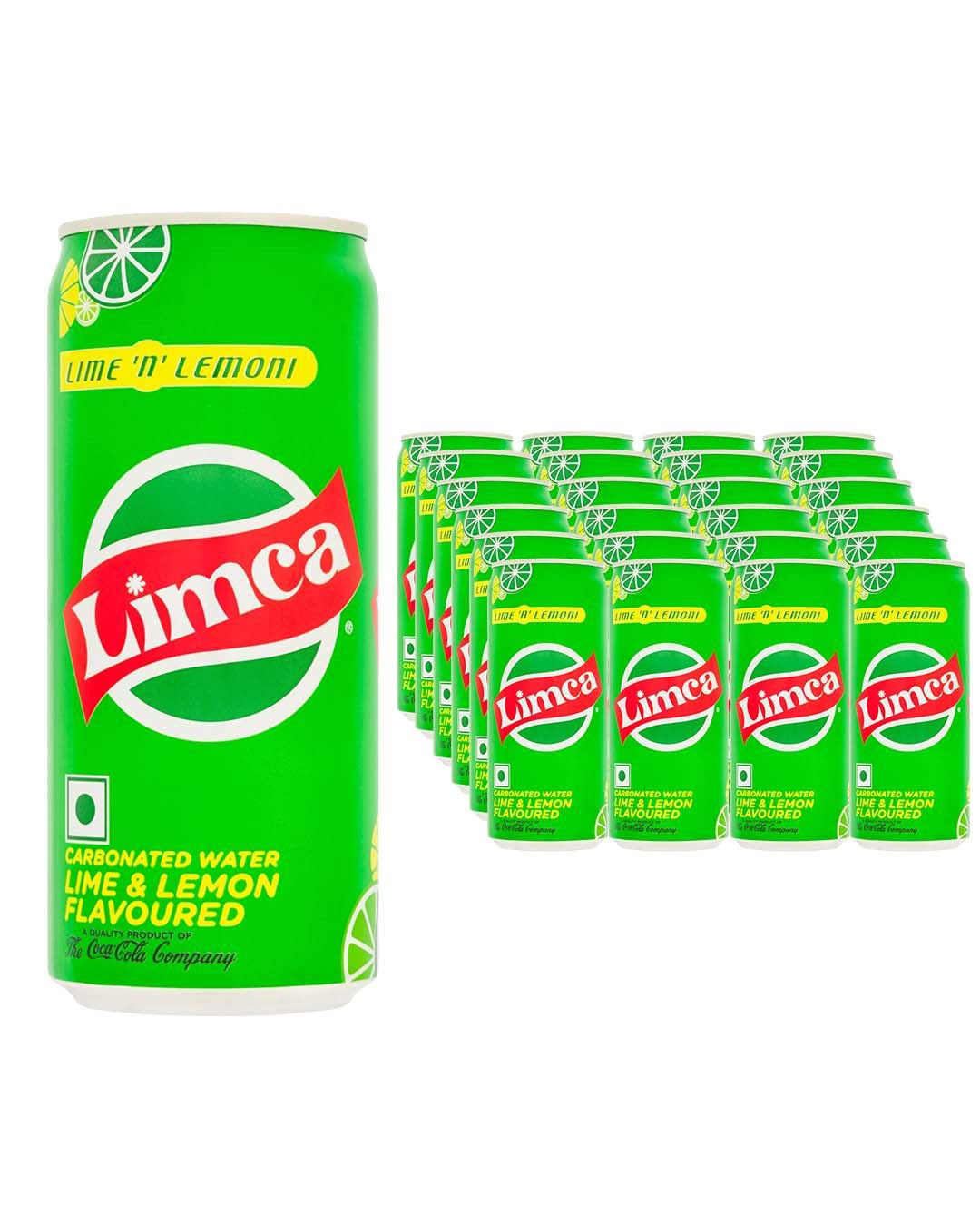 Limca Lime & Lemon Flavoured Sparkling Water Multipack, 24 x 300 ml Lemon