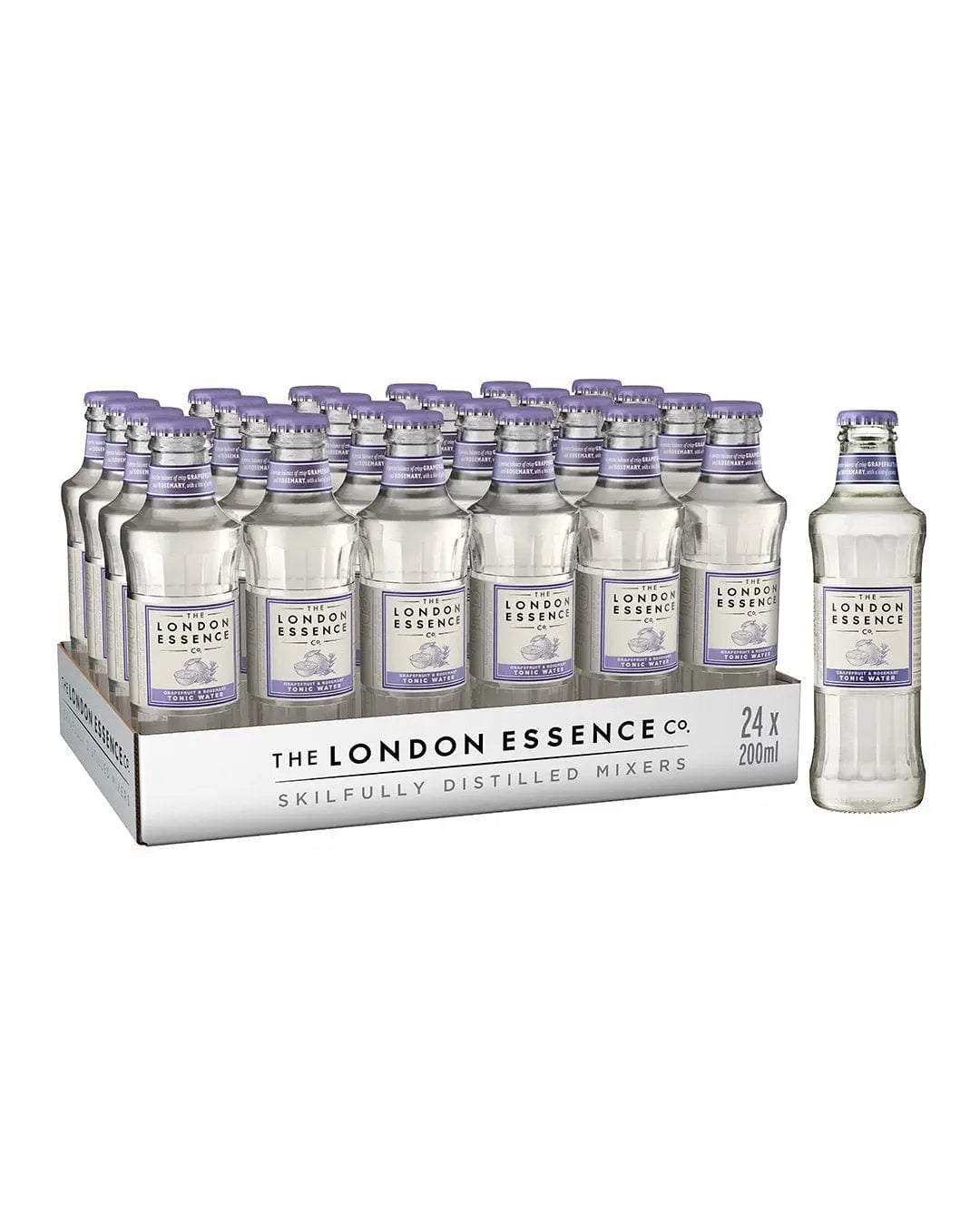London Essence Company Grapefruit & Rosemary Tonic Water Bottle Multipack, 24 x 200 ml Tonics