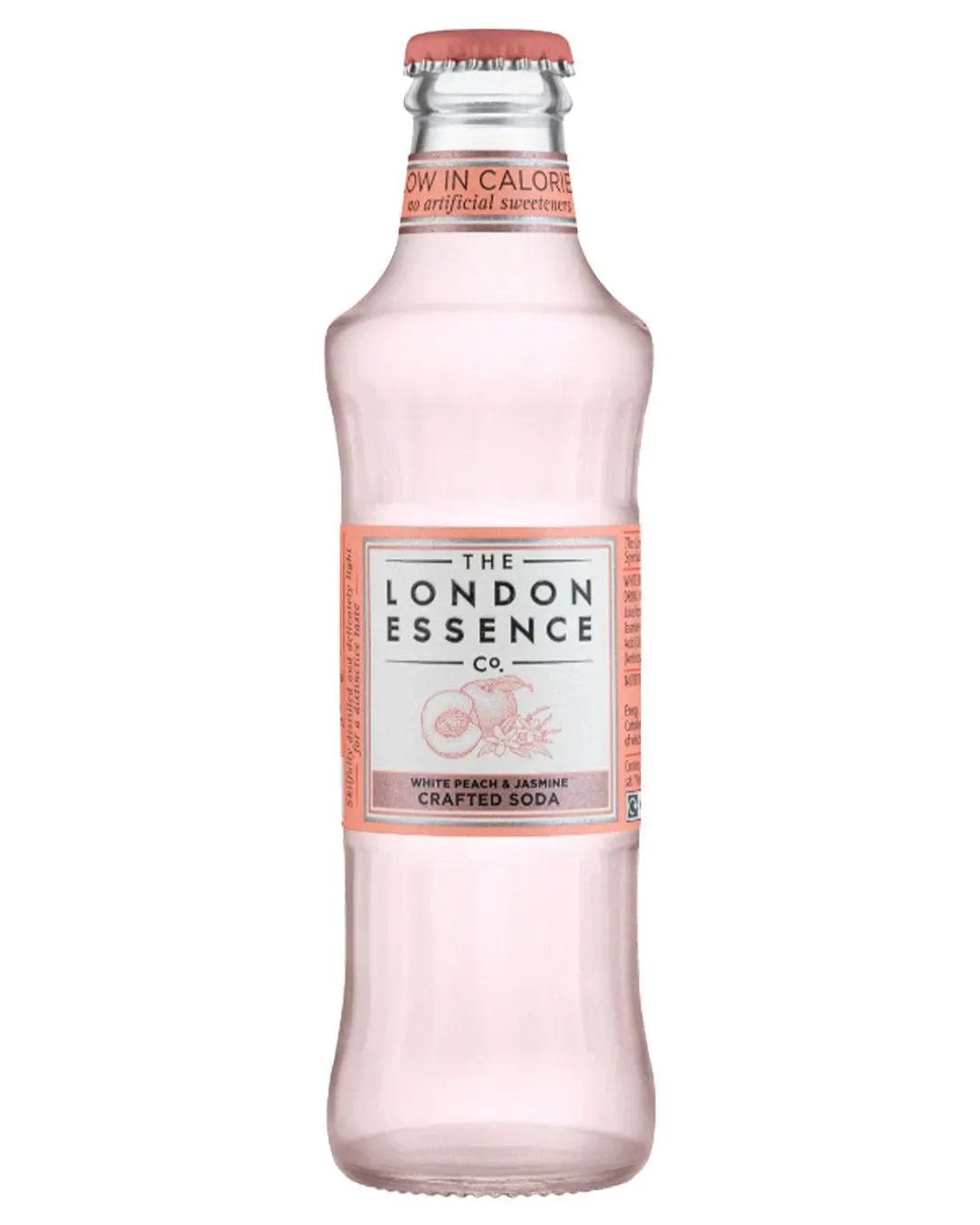 London Essence Company White Peach & Jasmine Crafted Soda Water Bottle, 1 x 200 ml Tonics