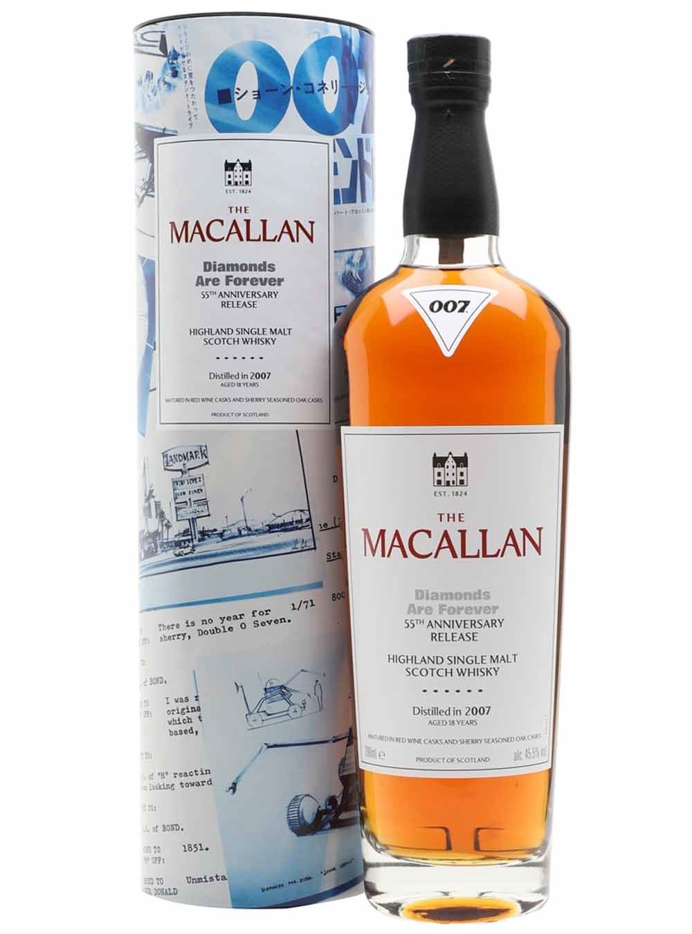 Macallan Diamonds Are Forever 55th Anniversary Release 18 Year Old Single Malt Whisky, 70 cl whisky 5010314314637