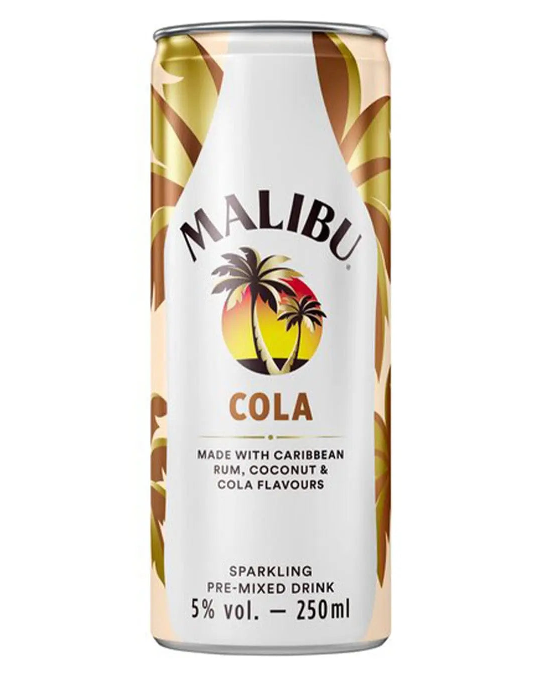 Malibu Coconut Rum & Cola Pre-Mixed Can, 250 ml Ready Made Cocktails