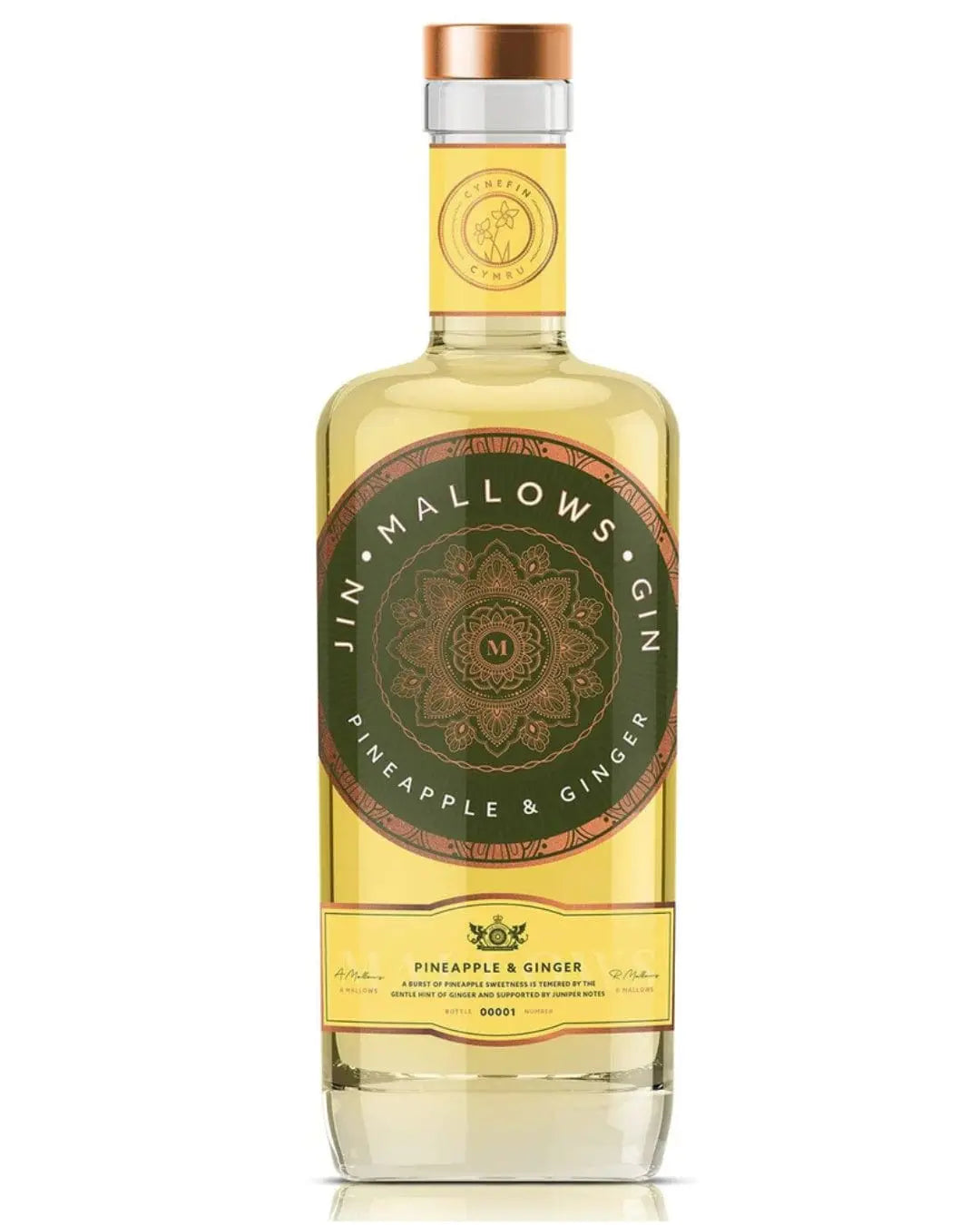 Mallows Pineapple & Ginger Flavoured Gin, 70 cl Gin
