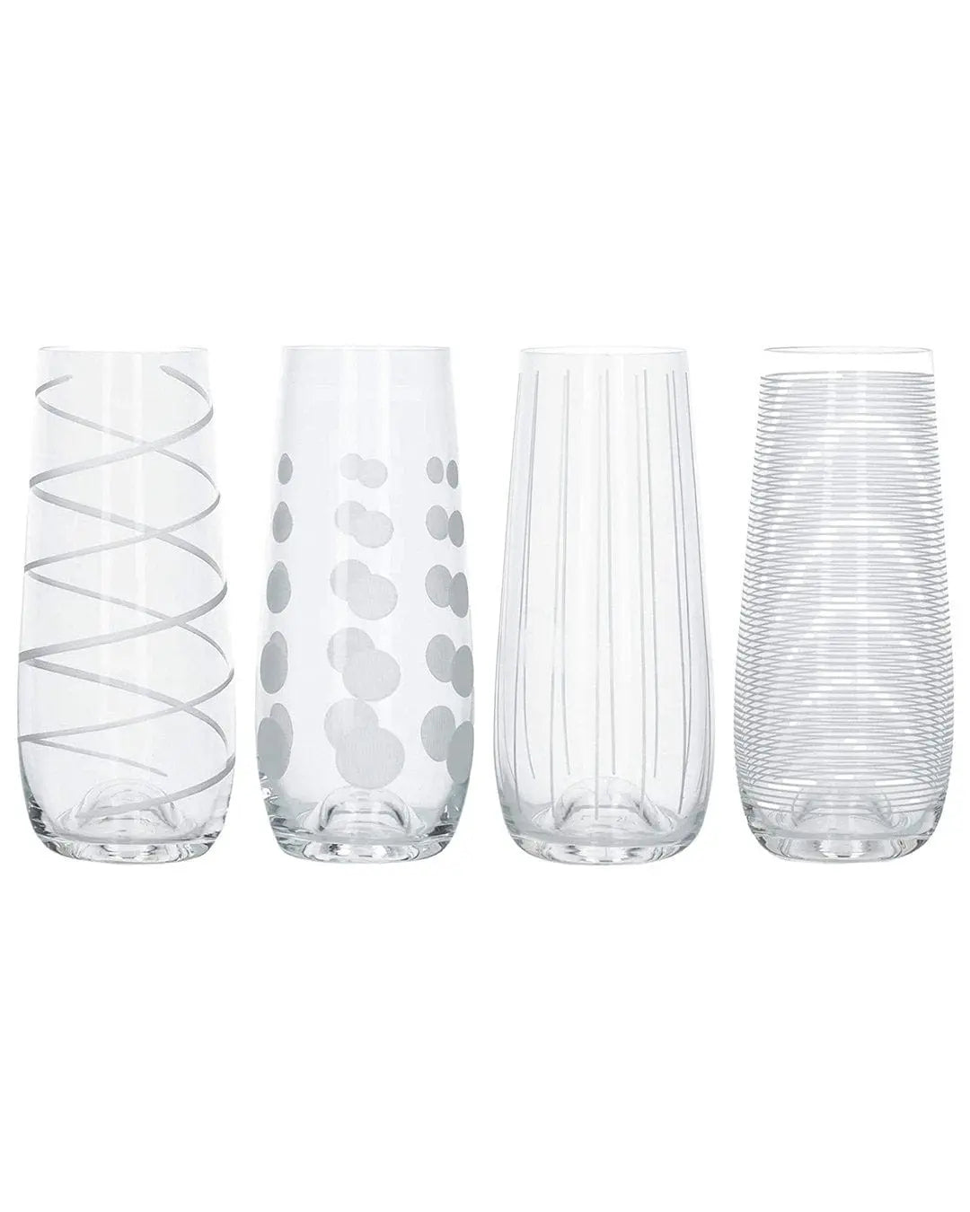 Mikasa Cheers Pack Of 4 Stemless Flutes Tableware 5050993346772