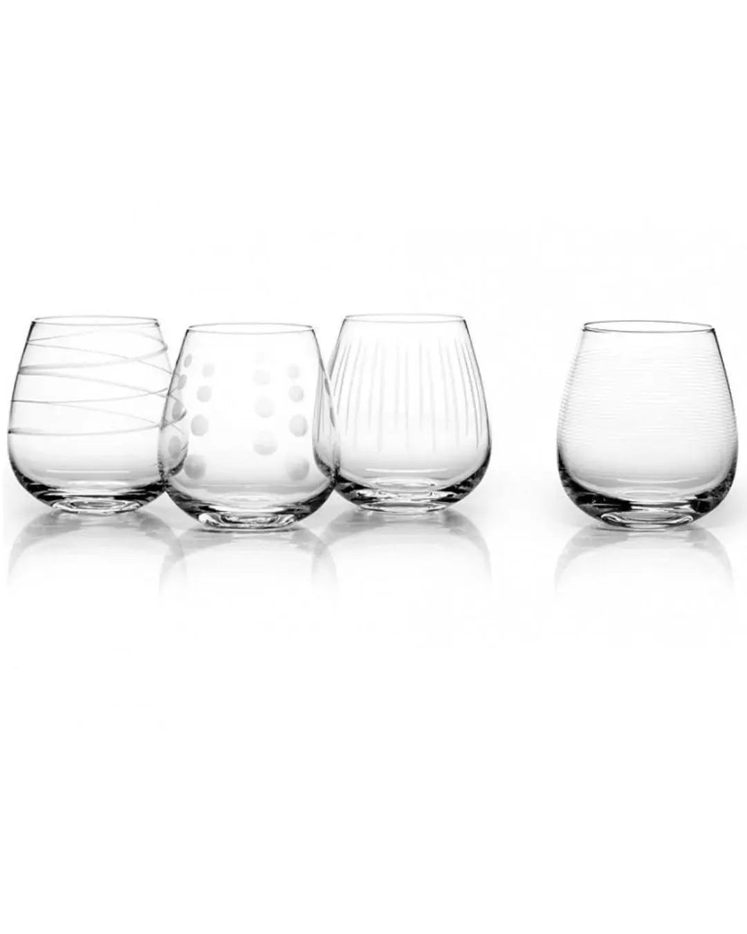 Mikasa Cheers Pack Of 4 Stemless Wine Glasses Tableware