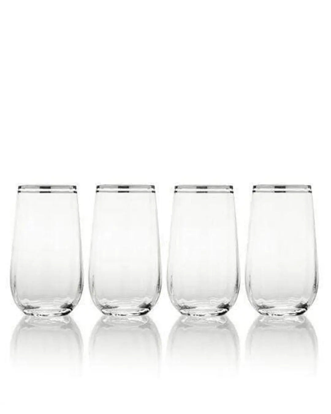Mikasa Haley Platinum Pack Of 4 Highball Glasses Tableware 885991168072