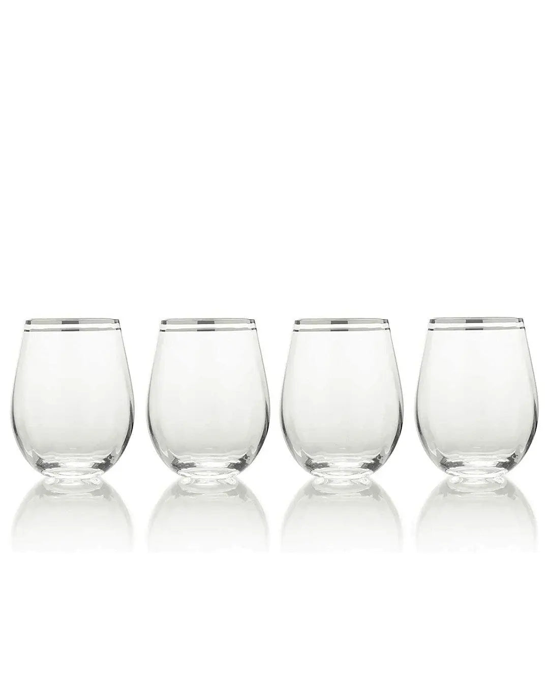 Mikasa Haley Platinum Pack Of 4 Stemless Wine Glasses Tableware 885991168058