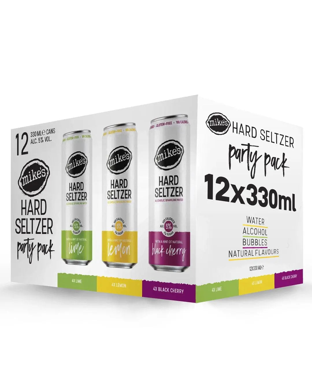Mike's Hard Seltzer Party Pack, 12 x 330 ml Ready Made Cocktails