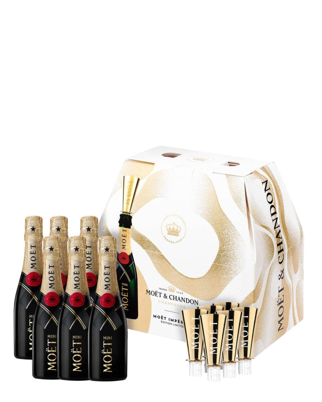 Flûtes à Champagne Moët & Chandon White Ice Imperial - Lot De 6 En Acrylique - Élégantes Et Réutilisables