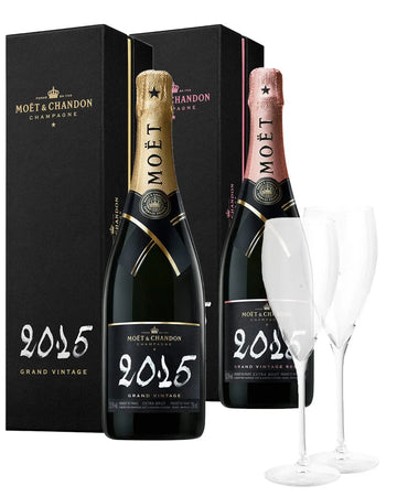 Moet Grand Vintage 2015 Brut and Rose Duet, 2 x 75 cl Champagne & Sparkling