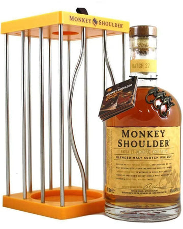Monkey Shoulder Blended Malt Scotch Whisky Cage Gift Set, 70 cl Whisky