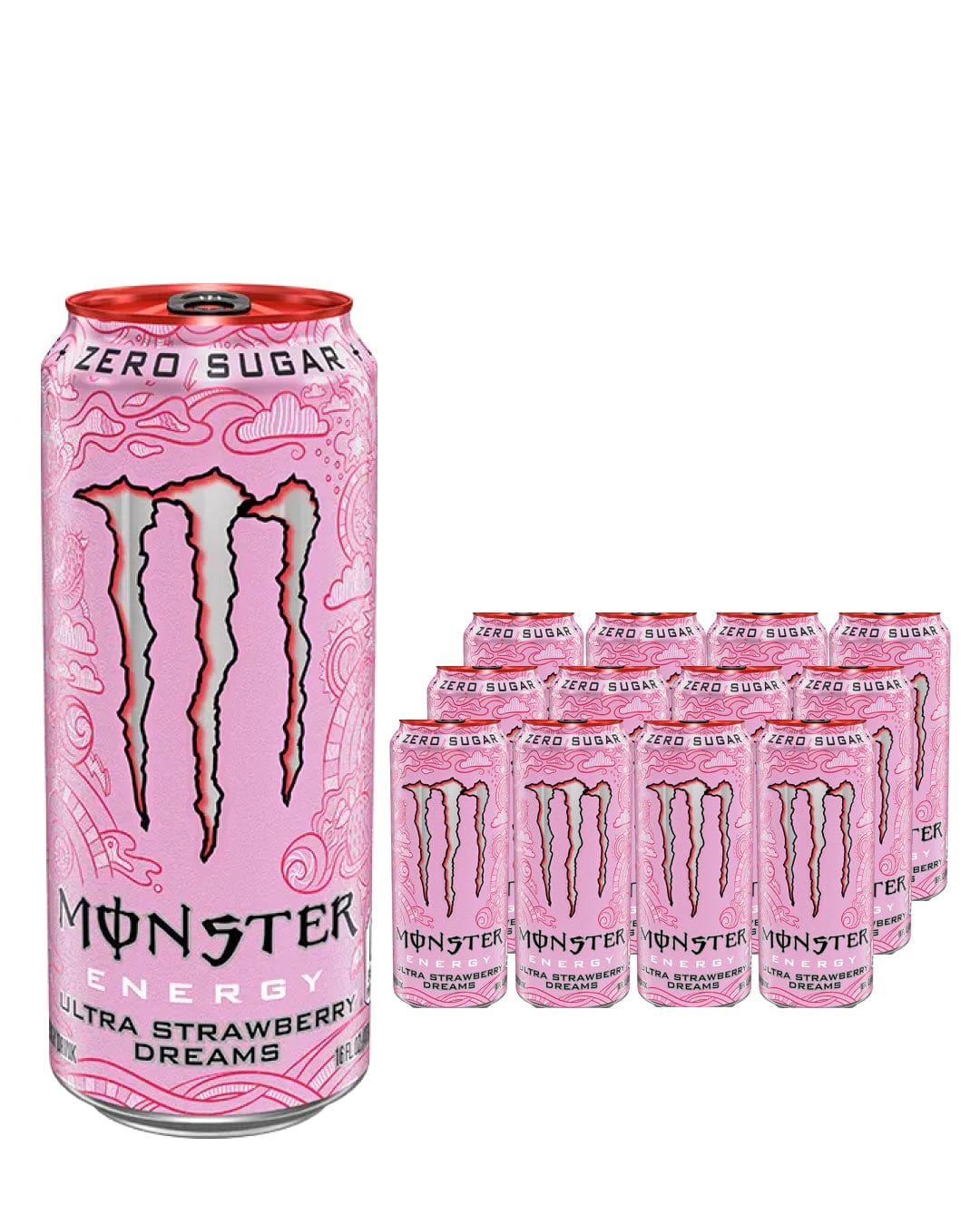 Monster Ultra Strawberry Dreams Energy Drink Can Multipack, 12 x 500 m ...