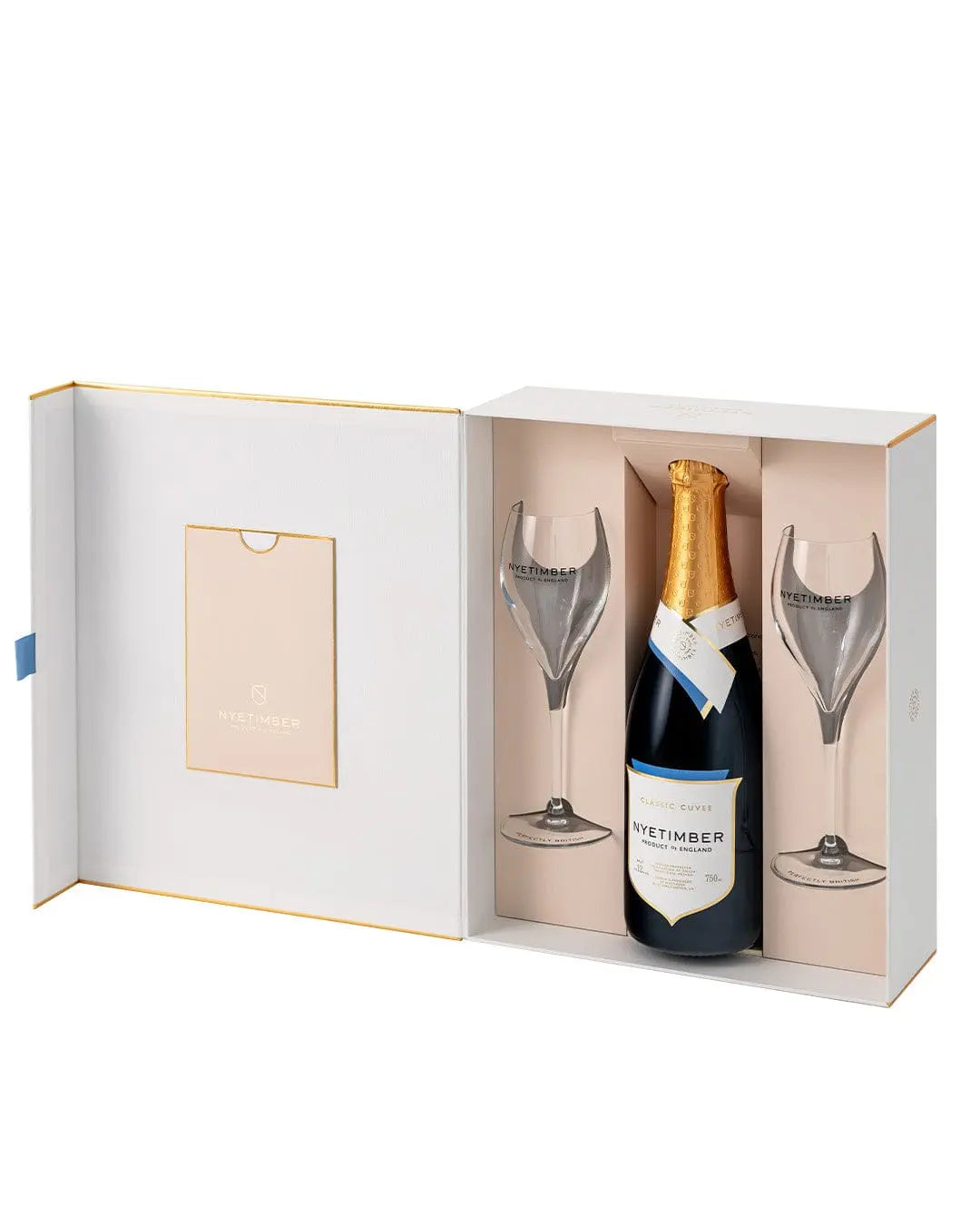 Nyetimber Classic Cuvee and Flutes Gift Box, 75 cl Champagne & Sparkling