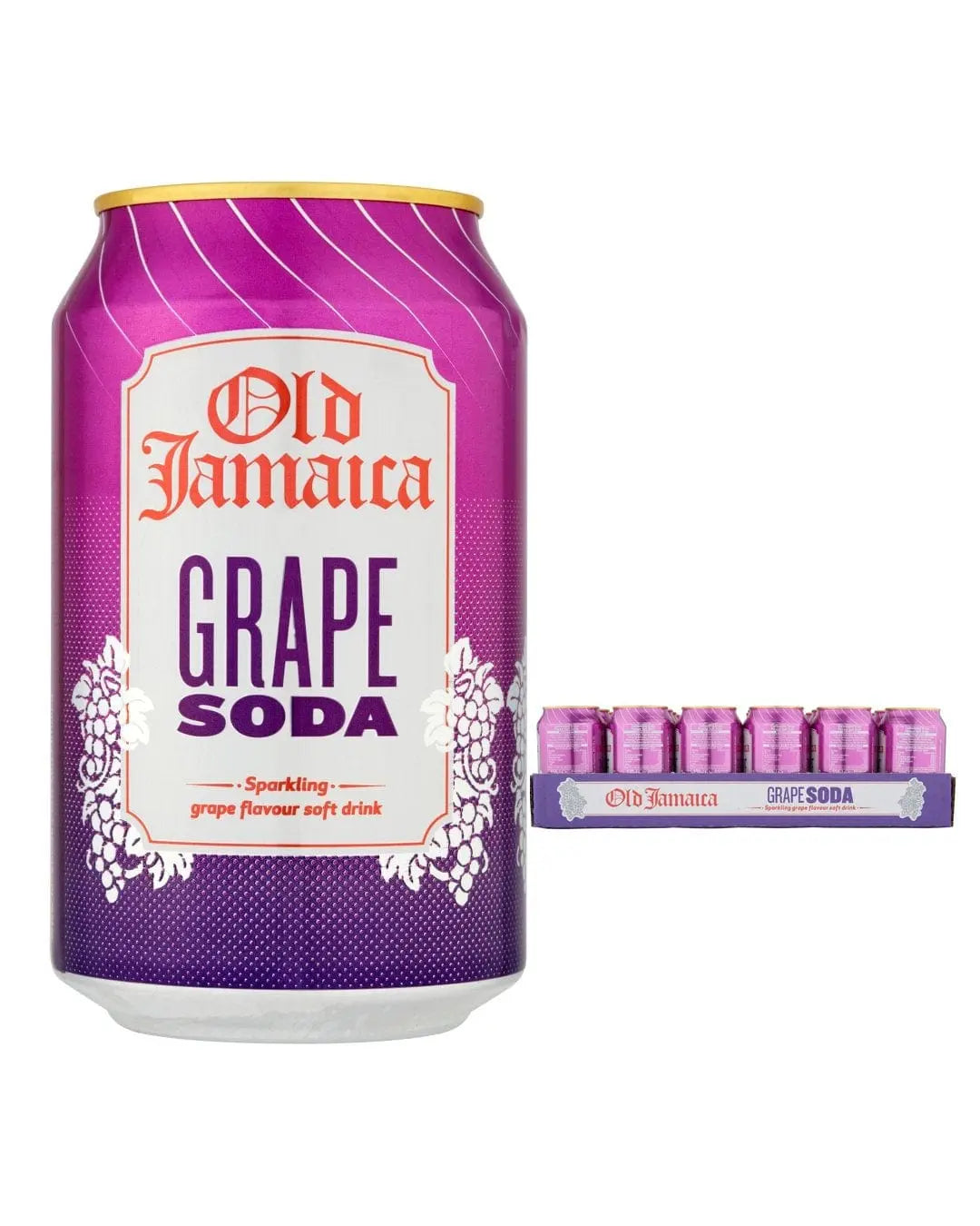 Old Jamaica Sparkling Grape Soda Drink Multipack, 24 x 330 ml Soft Drinks & Mixers