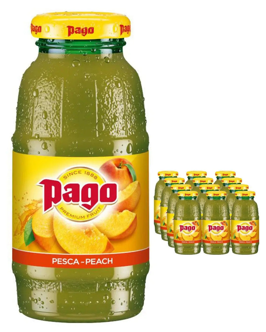 Pago Peach Juice Multipack, 12 x 200 ml Soft Drinks & Mixers