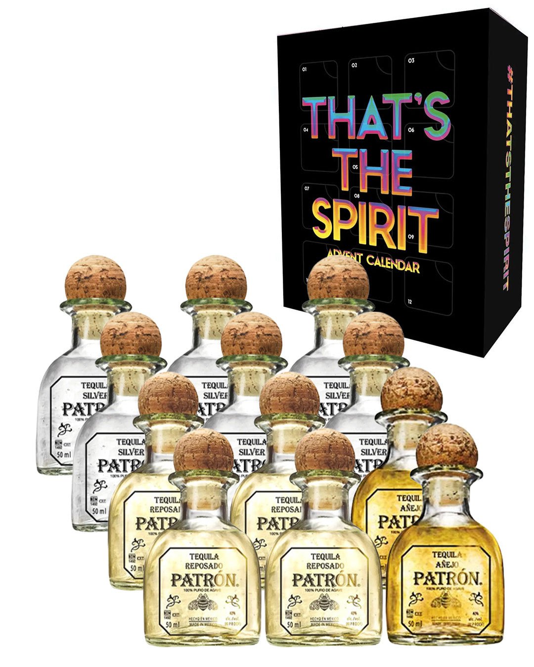 Patron Tequila Advent Calendar, 12 x 5 cl Spirit Miniatures