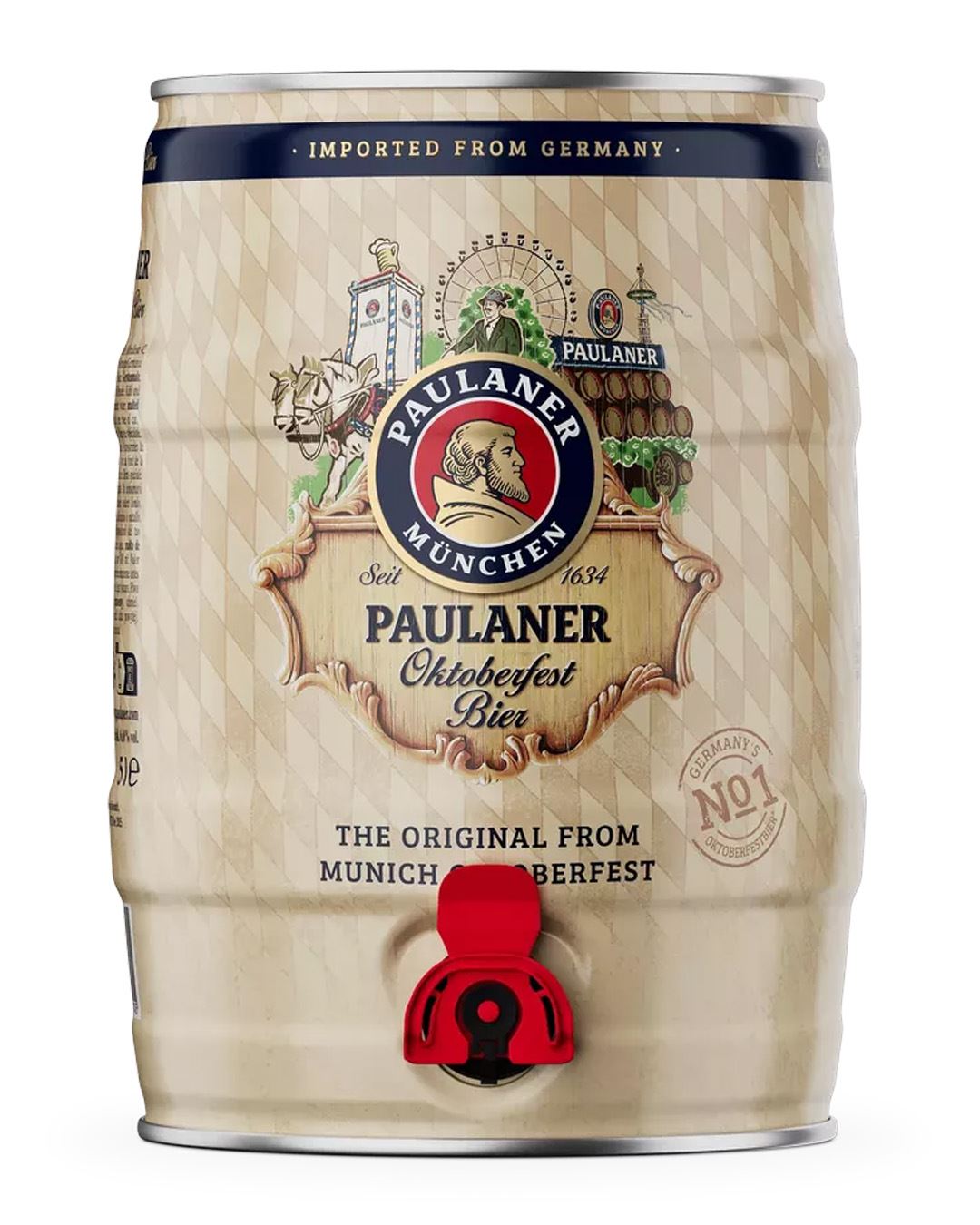 Paulaner Oktoberfest Bier Mini Keg, 5 L beer