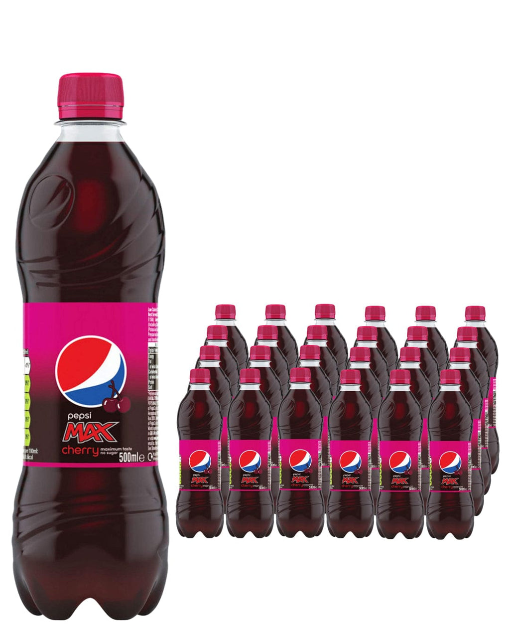 Pepsi Max Cherry No Sugar Cola Bottle 500ml