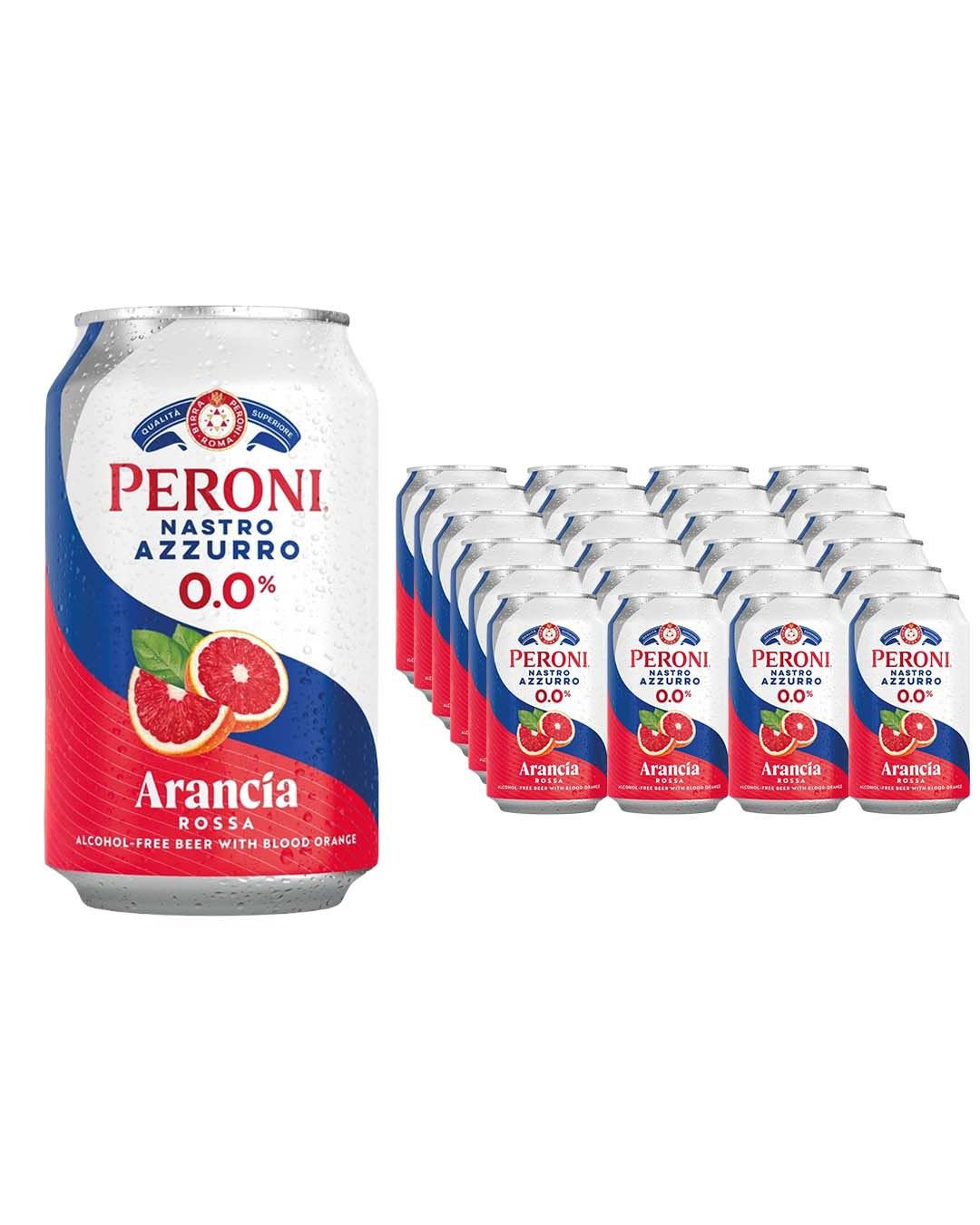 Peroni Nastro Azzurro 0.0 Arancia Alcohol Free Beer Can Multipack, 24 x 330 ml beer
