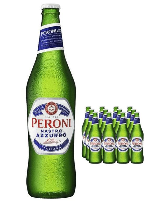 Peroni Nastro Azzurro Beer Bottle Multipack, 12 x 620 ml beer