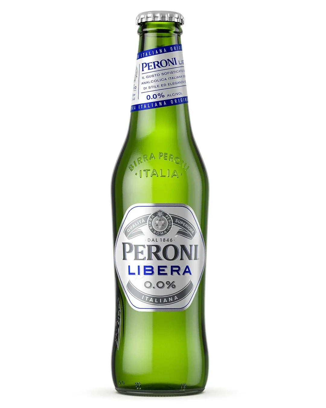 Peroni Nastro Azzurro Libera 0.0 Alcohol Free Lager Beer Bottle, 330 ml Beer