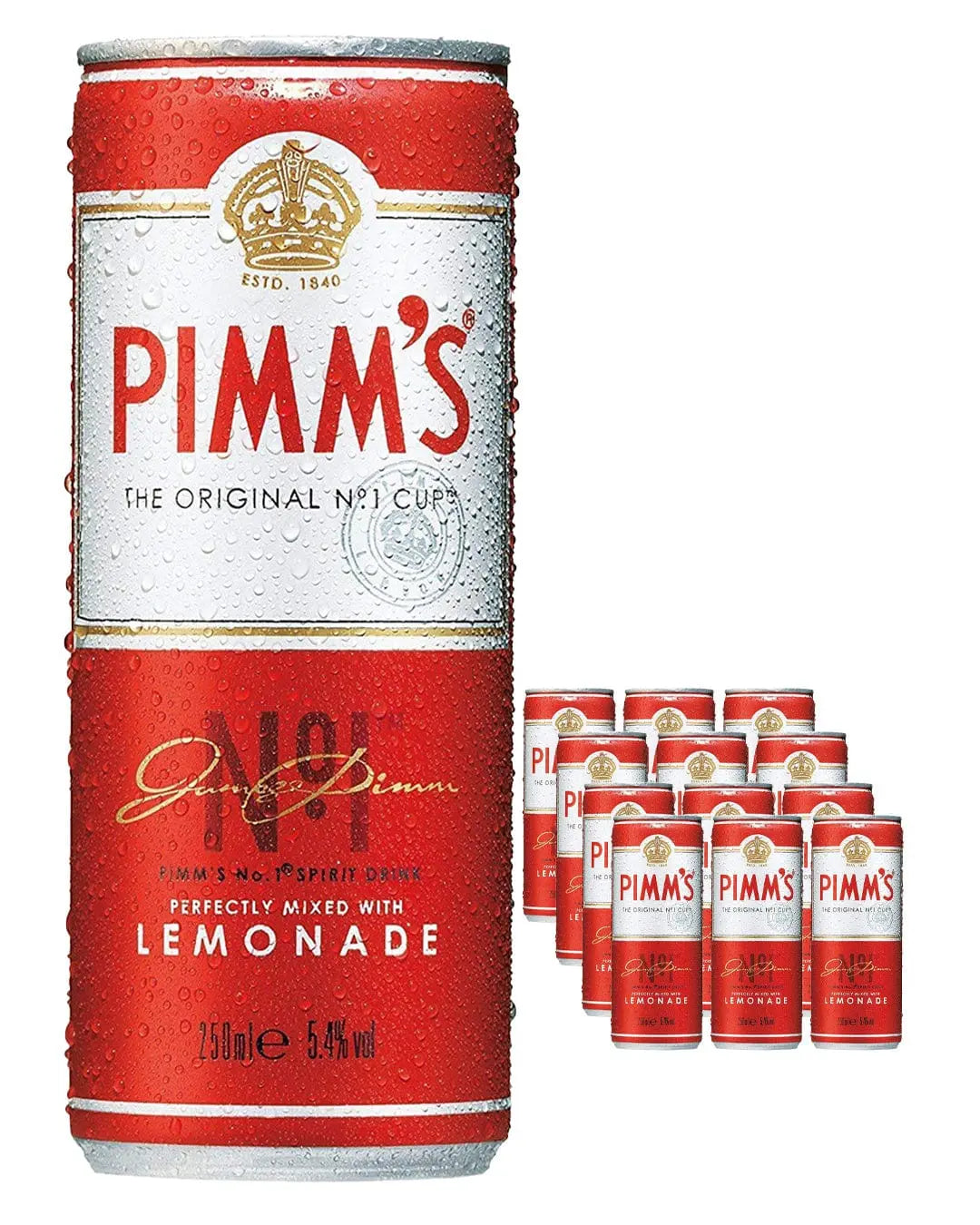 Pimm's & Lemonade Can Multipack, 12 x 250 ml Ready Made Cocktails