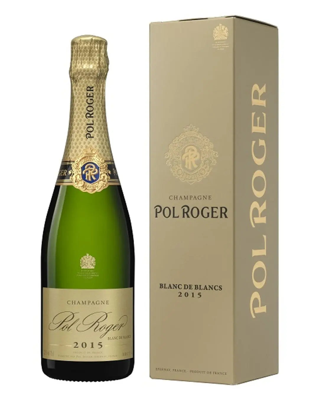 Pol Roger Blanc de Blancs Vintage 2015 Champagne Gift Box, 75 cl Champagne & Sparkling