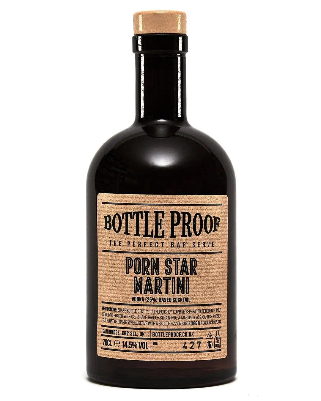 Pornstar Martini Bottleproof Cocktails, 70 cl Ready Made Cocktails
