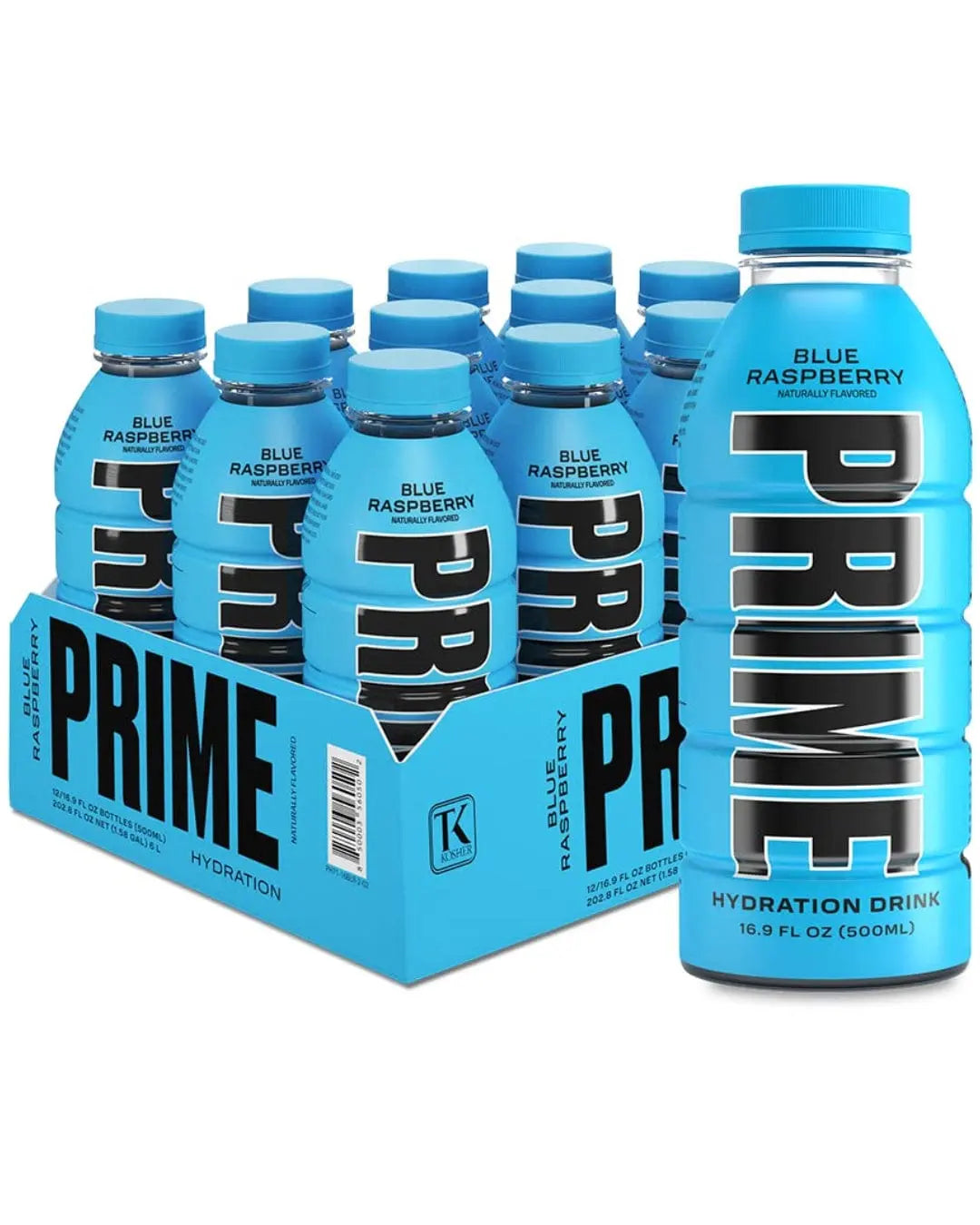 Prime Blue Raspberry Hydration Drink Multipack, 12 x 500 ml Soft Drinks & Mixers 810116120505