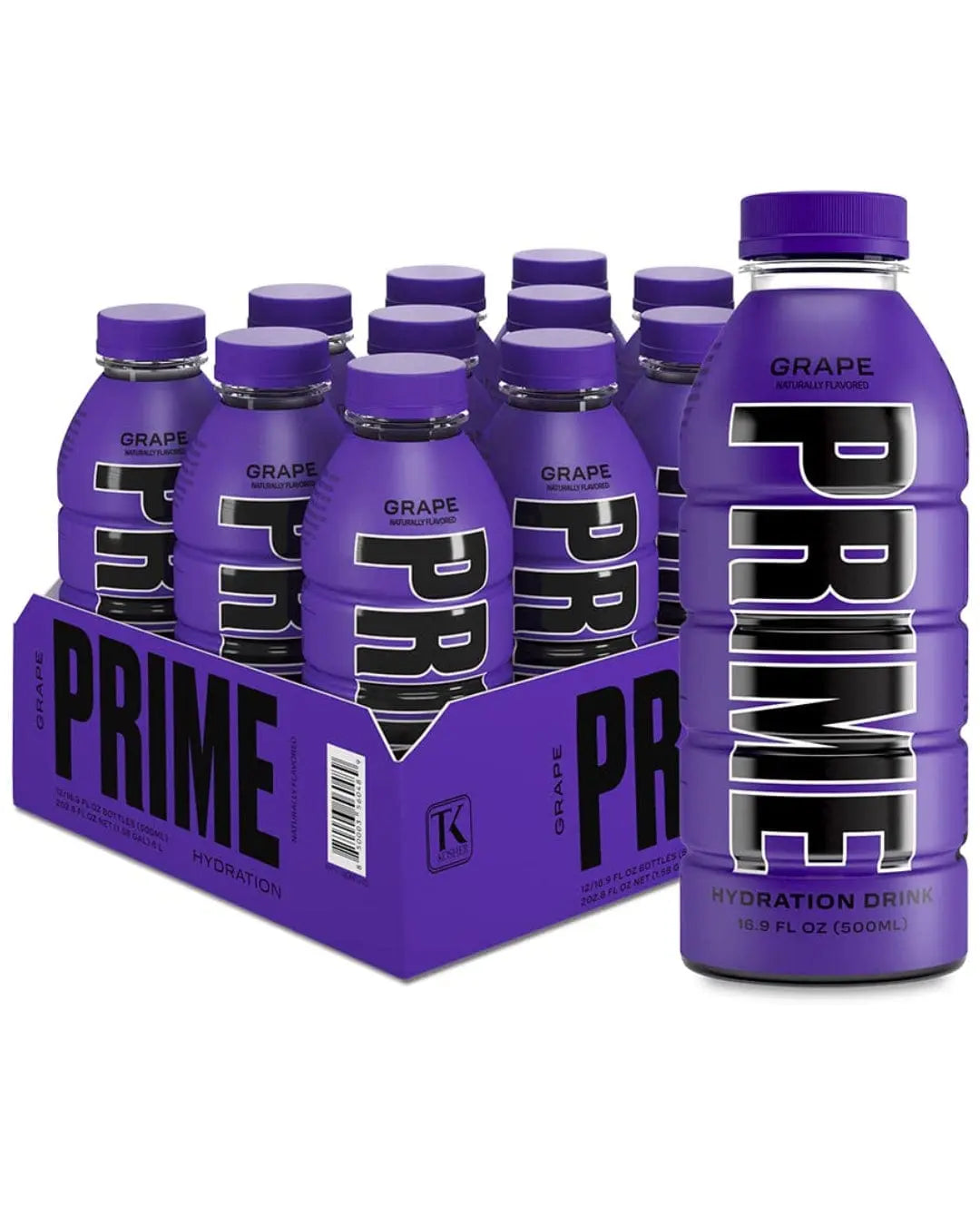 Prime Grape Hydration Drink Multipack, 12 x 500 ml Soft Drinks & Mixers