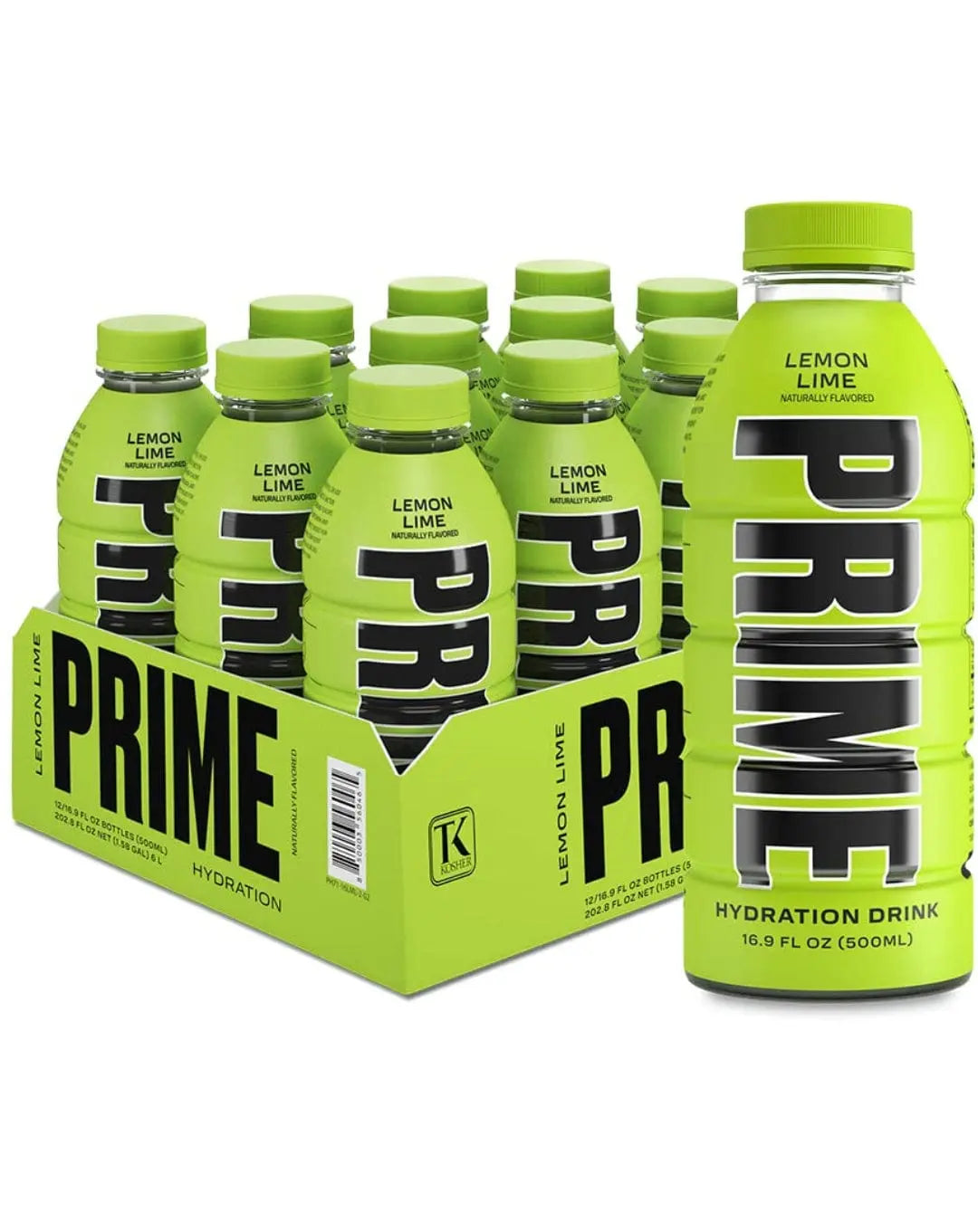 Prime Lemon Lime Hydration Drink Multipack, 12 x 500 ml Soft Drinks & Mixers 810116120529