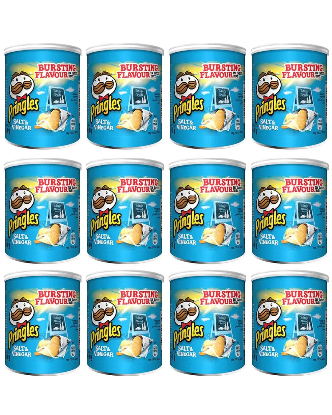 Pringles Salt & Vinegar Crisps Tub Multipack, 12 x 40 g – The Bottle Club