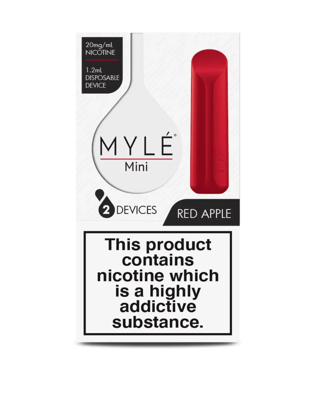Red Apple - Mini Myle - Pack of 2 Devices Disposable Vapes