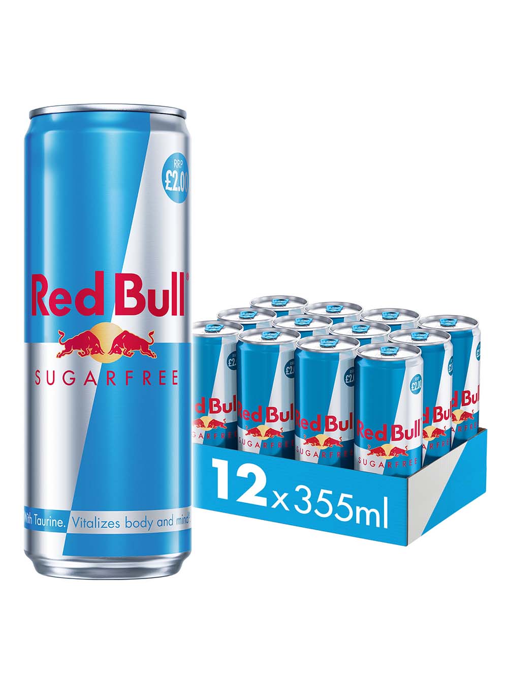 Red Bull Sugar Free Energy Drink Price Marked Multipack, 12 x 355 ml Soft Drinks & Mixers 9002490280352
