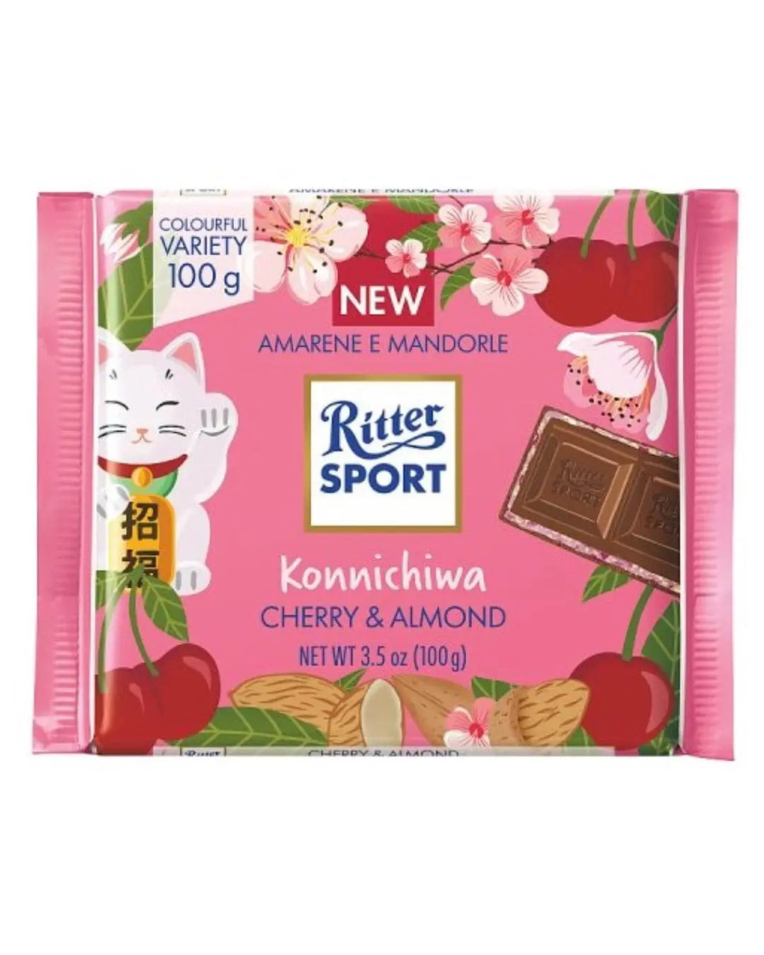 Ritter Sport Cherry & almond Chocolate, 100 g Chocolate
