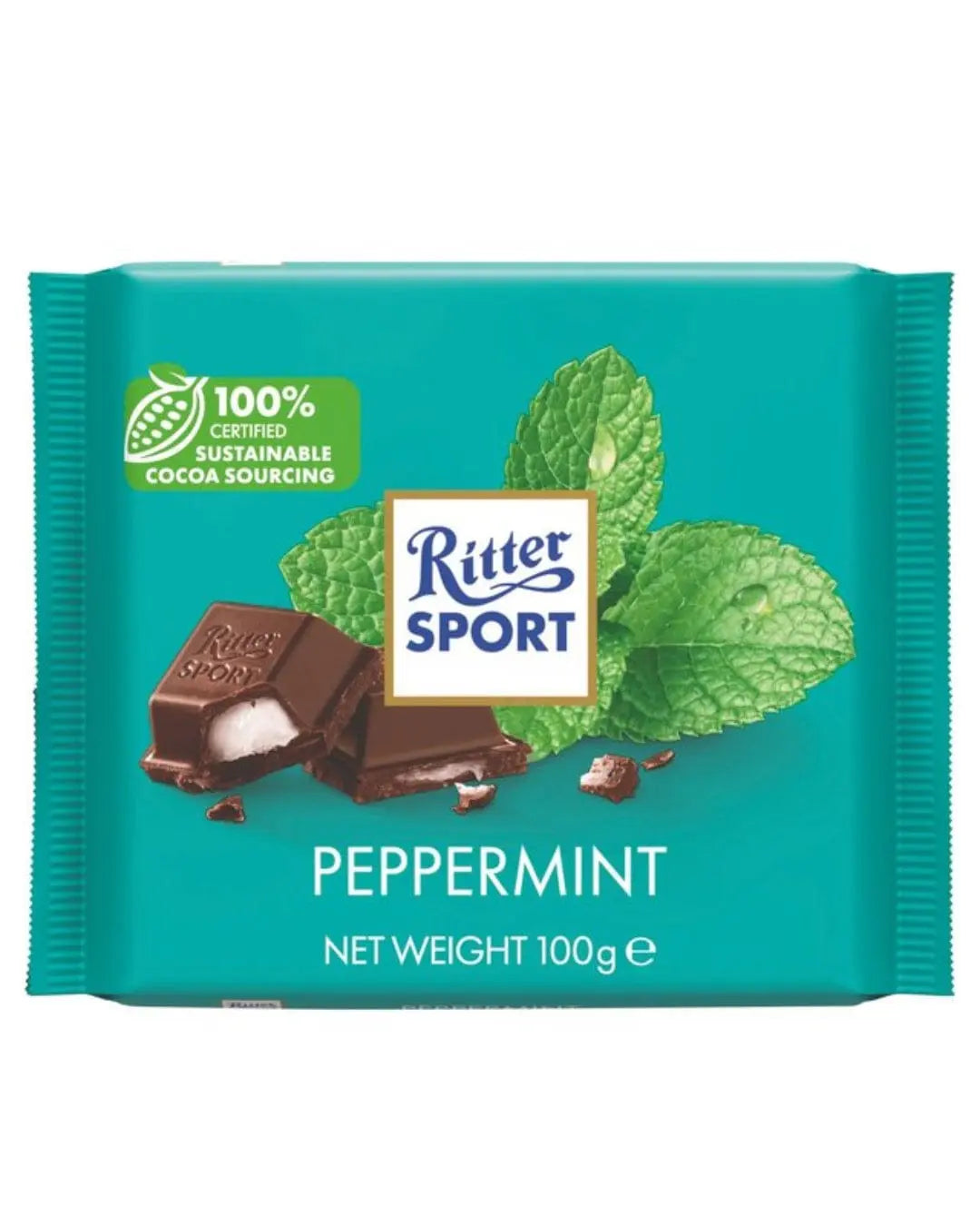 Ritter Sport Dark Choc With Peppermint, 5 x 100 g Chocolate