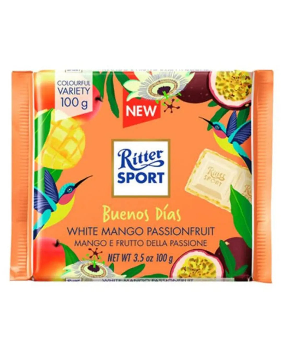 Ritter Sport Mango & Passion Fruit Chocolate, 100 g Chocolate