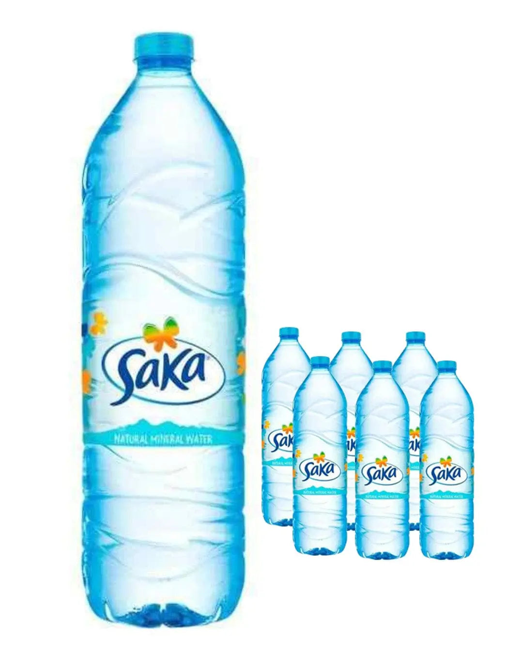 Saka Natural Mineral Water Multipack, 6 x 1.5 L Water